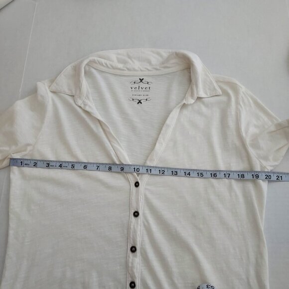 Velvet By Graham & Spencer Long Sleeve Vintage Slub Tee Size Large - Picture 8 of 11